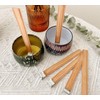 Double-Layered Wooden Candle Wicks and Stands 30 Sets 5.1 X