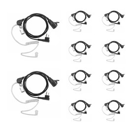 JoyRole 2 Pin Ham Radios Handheld Air Duct Earpiece with Mic Compatible with Motorola CP200,GP300,CLS1110,CLS1410 Walkie Talkies Earpiece (10 Pack)