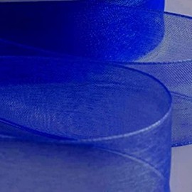 Royal Blue - Organza Ribbon 45 METRES / 50 Yards X 15MM - for Wedding Favour/Craft/Gift WRAP/Christmas