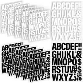 Lucomb 10 Sheets 440 Pieces Iron on Letters, 2 Inch Heat Transfer Vinyl Letters with A-Z PU Alphabets Sticker for Fabric, Clothing T-Shirt Printing DIY Craft