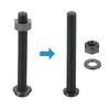 PATIKIL M6x50mm Black Nylon Bolts Plastic Nuts Full Thread Head