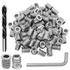 Wadayu 100pcs Threaded Inserts for Wood, Screw in Nut Fastener