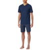 Schiesser Men's Short V-Neck Two-Piece Pyjamas, Admiral_182200, 50
