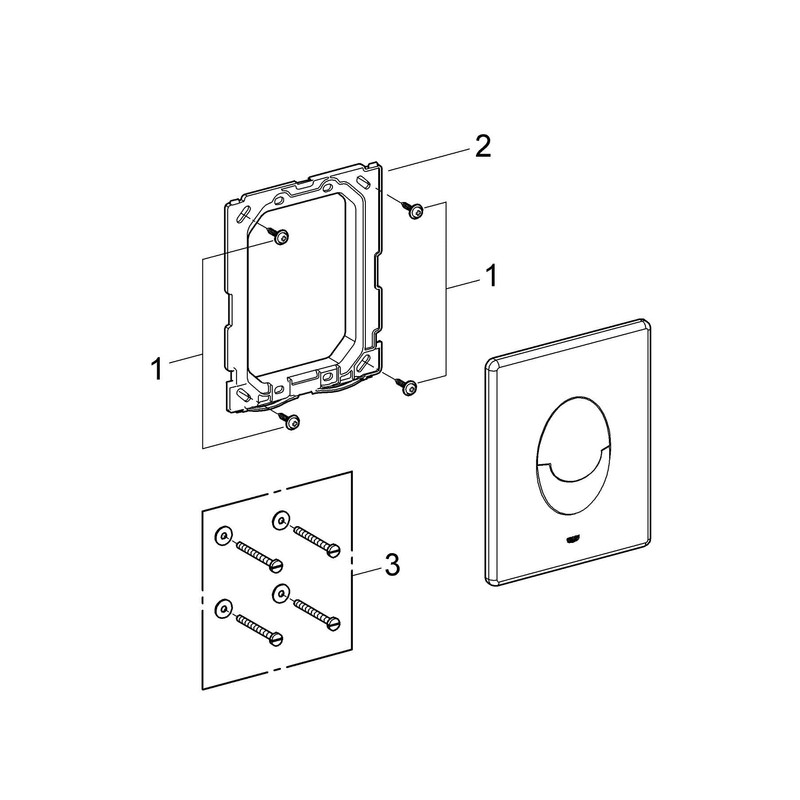 GROHE Start Flush Plate – Toilet Wall Plate for Concealed