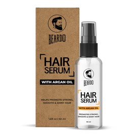 Beardo Hair Growth Serum For Men | Seals in Moisture, Tames Brittle and Frizzy | Contains Argan Oil for Hair Smoothing | For Softer, Shinier and Thicker Hair - 1.69 oz