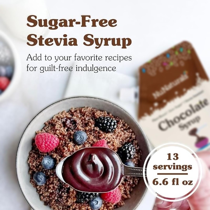 NuNaturals Stevia Syrup, Sugar-Free Sweetener, Plant-Based Sugar Substitute, Zero Calorie,
