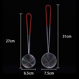 ALEOHALTER Draining Spoon, Stainless Steel Strainers Strainer Scoop Kitchen Tool Hot Pot Colander, Non-Stick Spoon Kitchen Supplies for Beans