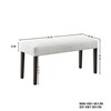Roundhill Furniture Madison Contemporary Upholstered Dining Bench, Gray
