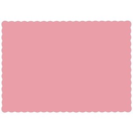Hoffmaster 310525 Paper Placemat, 13-1/2" Length x 9-1/2" Width, Scalloped Edge, Dusty Rose (Case of 1000)