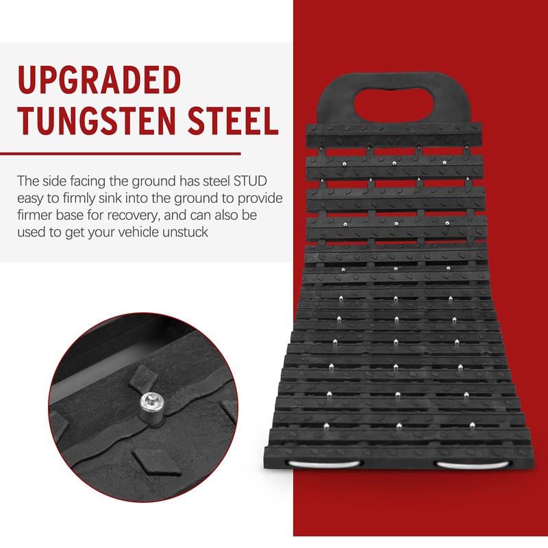 BUNKER INDUST Tire Traction Mats Portable Recovery Tracks for Off