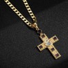 THE BLING KING Gold Plated Pectoral Cross Pendant with Exquisite