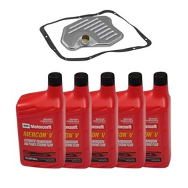 4R70W 4R75W 4R75E Transmission Service Kit: 5qt ATF Fluid + Filter + Gasket Laipz compatible with FORD select models