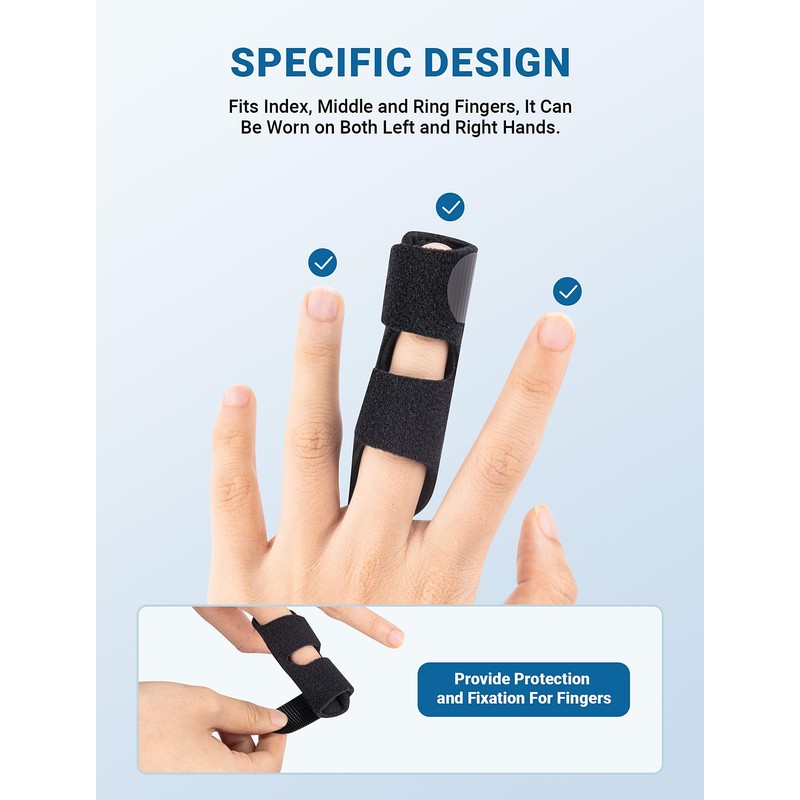 Upgraded Trigger Finger Splint, 2 Pcs Extended Double Strap Knuckle
