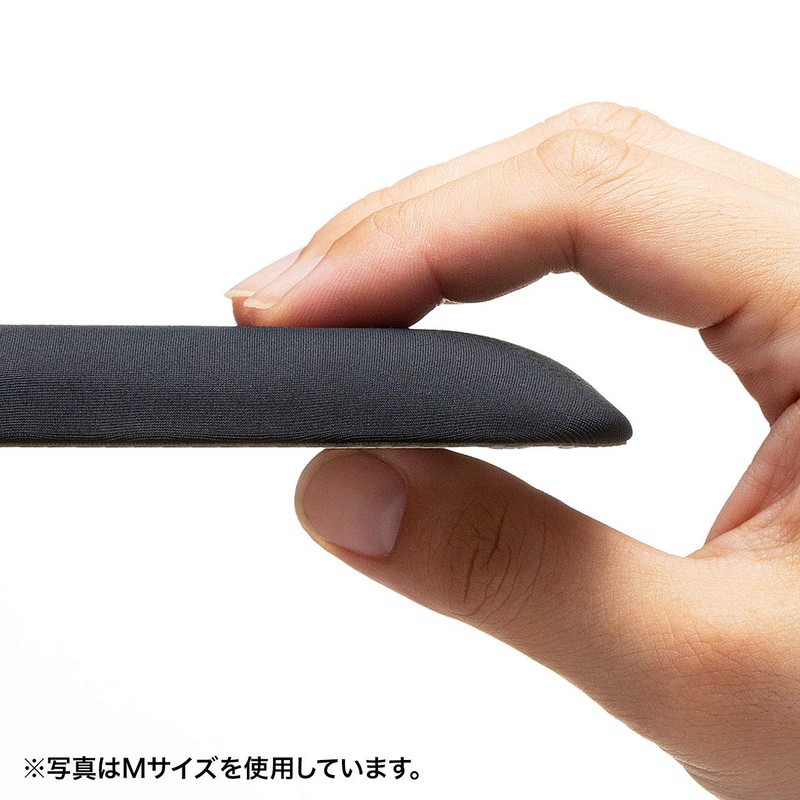Sanwa Supply TOK-ERG6BK-S Thin Wrist Rest (2 Pieces Small Size)