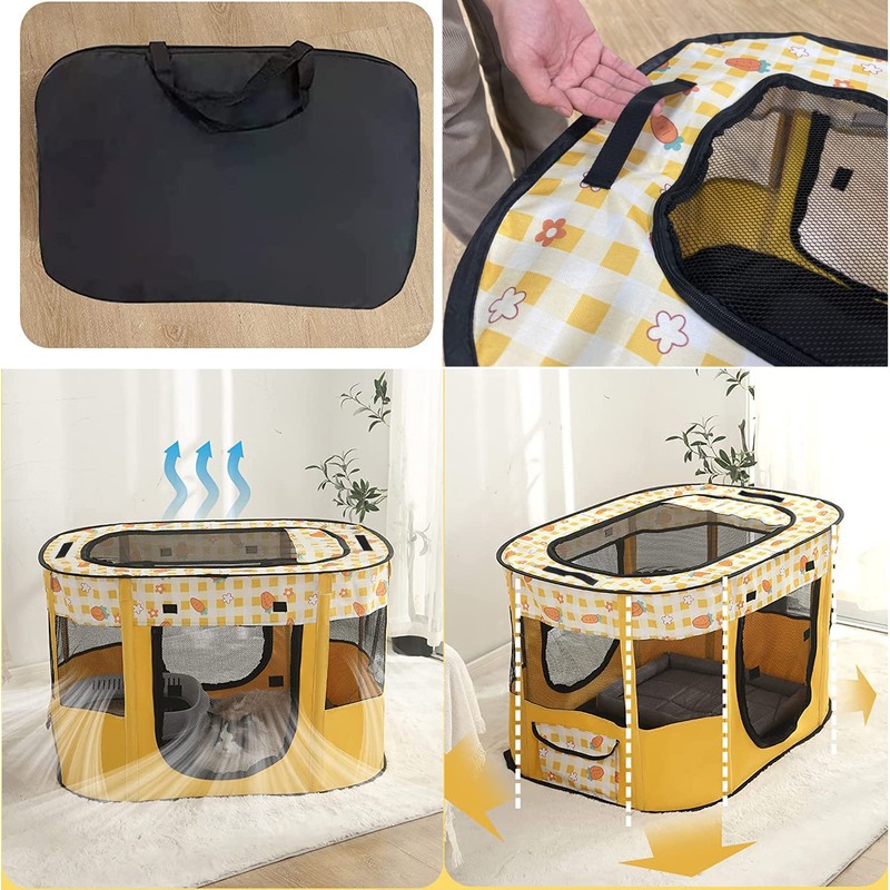 Foldable Pet Playpen, cat playpen, Puppy Play Pen for Indoors