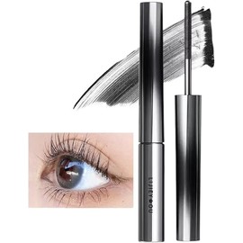 Rizadora 3D, Máscara de Pestañas Metálica Extra Fina Lavable, Resistente al Agua, a Prueba de Manchas, de Larga Duración, Sin Descamación (Black)     