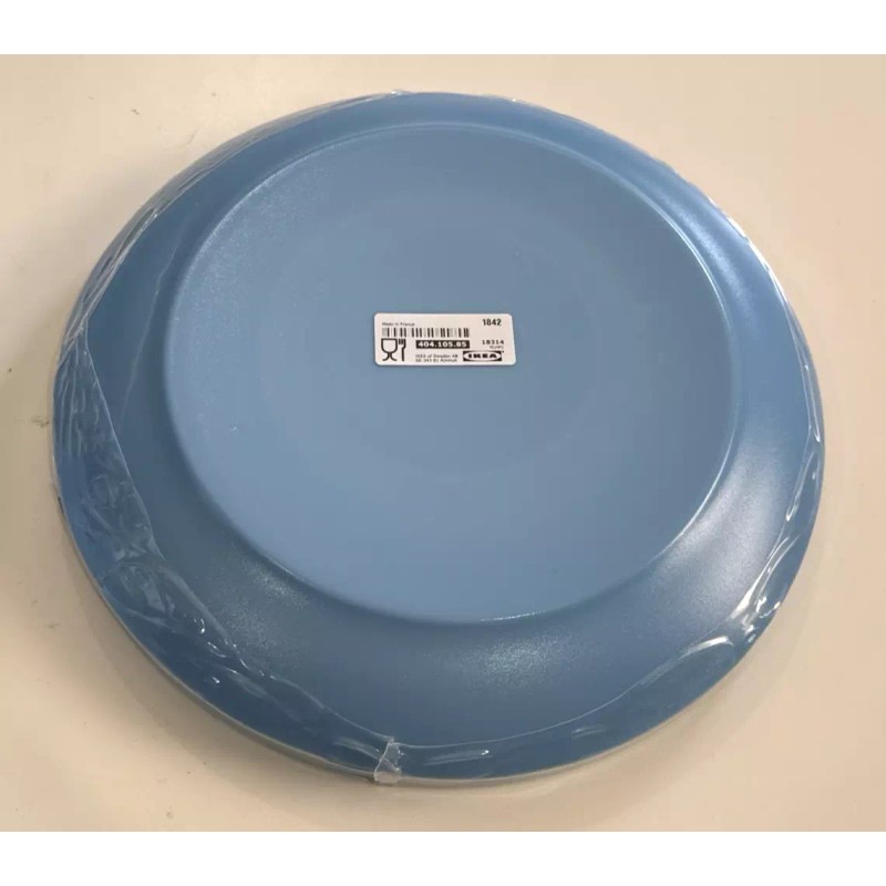 IKEA Lot of 4 IKEA Besegra Light Blue Dessert Plates