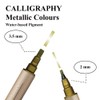 Kuretake ZIG Calligraphy Marker Pens Metallic 6 Colors set, 2mm