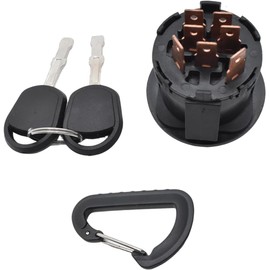 Interruptor de Encendido de Cortacésped 4 Posiciones con Llave 7 Terminales 532193350 Compatible con Husqvarna AYP Craftsman Poulan Sears Cortacésped Tractor Reemplazo