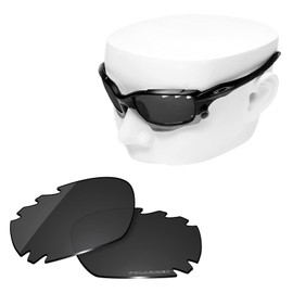 OOWLIT Replacement Sunglass Lenses for Oakley Jawbone Vented Black Dark Gery Polarized
