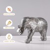 Hebdids Silver Elephant Statue - Modern Home Decor, Resin Sculpture
