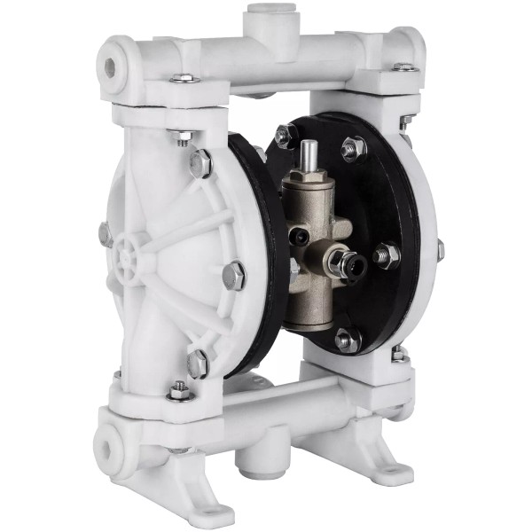 VEVOR Air-Operated Double Diaphragm Pump 2.5GPM 1/2" Inlet Outlet Polypropylene