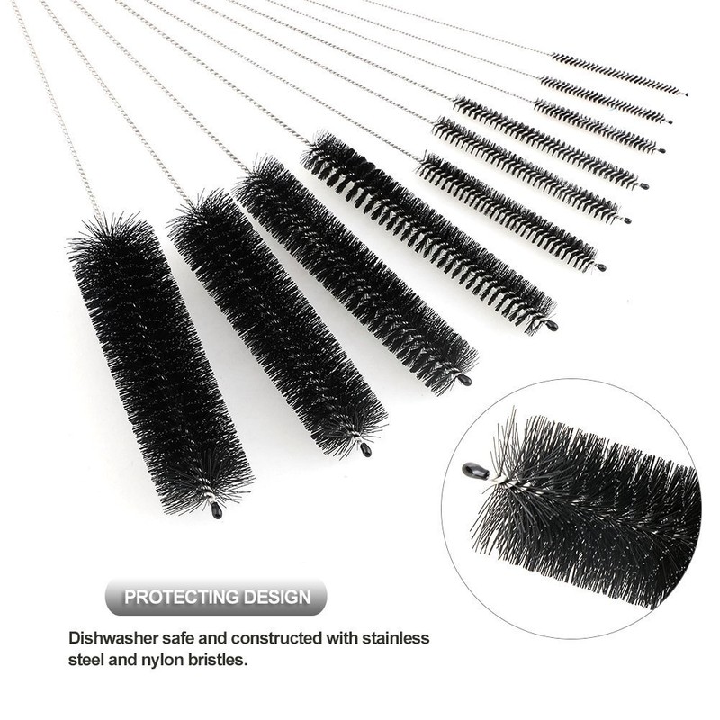 URAQT Cup Brush 細口 Jar Cleaning Brush Nylon rongutyu-buburasi Set