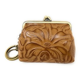Patricia Nash Tooled Leather Borse Coin Purse, Biscuit