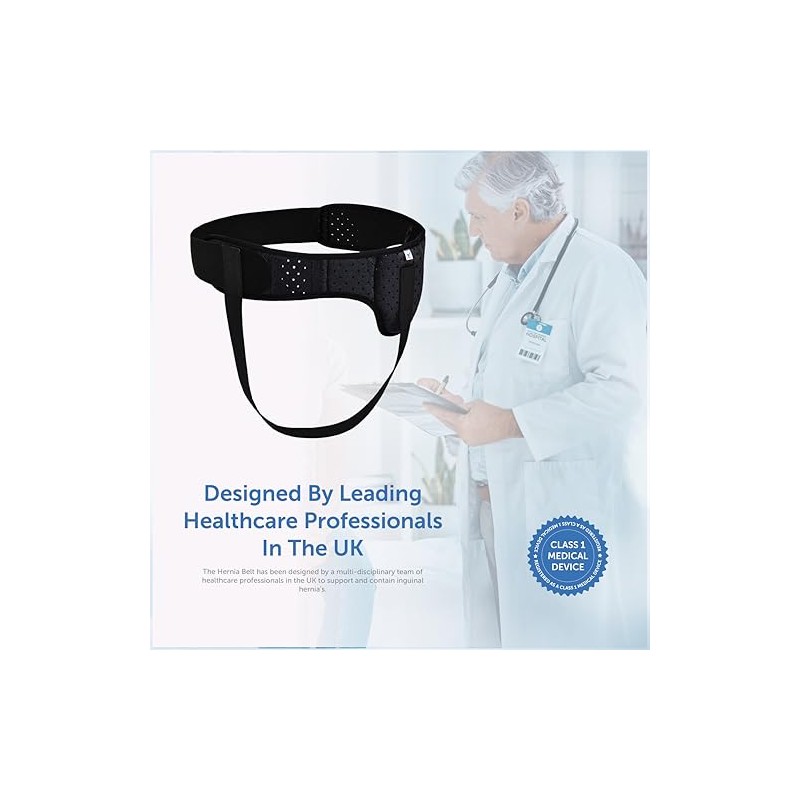 Medically Approved Hernia Belt, Truss, Inguinal Support Left Or Right