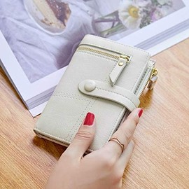 Lumbor37 Cartera Mujer Pequeño, Corto Billeteras de Piel con Cremallera, Mini Monedero Bifold para Tarjetas, Tarjetero Moda de Gran Capacidad Regalos para Chicas y Mujeres