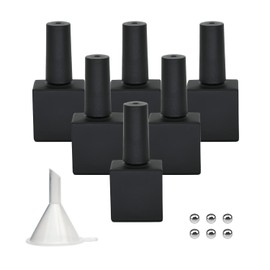 Agidea Botellas de esmalte de uñas vacías con tapa de cepillo, 10 ml,