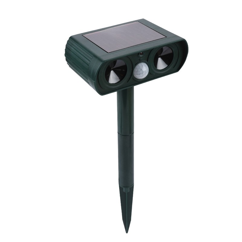 Solar Infrared Burst Ultrasonic Sound Animal Repeller Drive Cat Dog