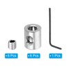 TOP-VIGOR 6Pcs 5mm Hole Wire Rope Clips Set, 304 Stainless