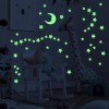 Pegatinas Luminosas De Luna Y Estrellas Pegatinas Para Pared Verde