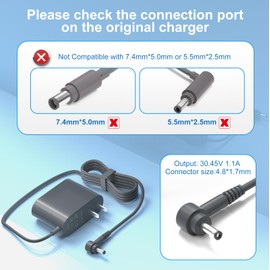 Charger for Dyson V10 V11 V15 - Power Cord Replacement Fit for Dyson V10 V11 V15 V12 SV12 SV14 SV16 SV20 SV22 Absolute Animal Motorhead Cordless Vacuum Model 217160-02 969350-02 969042-01