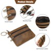Jack&Chris Coin Purse Pouch for Men, Genuine Leather Coin Purse