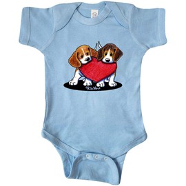 inktastic Beagle Heartfelt Infant Creeper 18 Months Light Blue - KiniArt 19ecf
