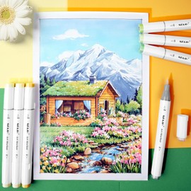 SFAIH Alcohol Markers Brush & Chisel - 121 Colors Double Tipped Art Markers for Adult Coloring Illustration, Gifts for Artist Adult - Adjustable Shoulder Strap & Faux Leather Lining & Outer Zip Pocket