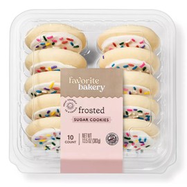 Frosted Sugar Cookies - White - 13.5oz/10ct - FrostyDelights Sugar Cookie (Pack of 2)