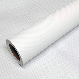DIYAH 4D Carbon White Fiber Vinyl Wrap Sticker with Air Release Bubble Free Anti-Wrinkle (12" x 60" / 1FT x 5FT)