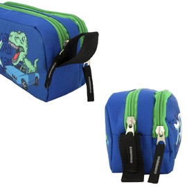 Starplast Pencil Case with 2 Zippers, 2 Zippers, 2 Compartments, Large Capacity, Multifunctional, for School, Work, College, Design 2