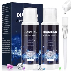 2 Pack Diamond Painting Sealer 240ML 5D Diamond Painting Glue Sealer Quick Drying Diamond Painting Accessories Glue for Diamond Painting, Puzzles and DIY Craft Anti-Shedding & Enhance Brightness