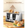 Keenstar Toaster 4 Slice, Bread Toaster with Dual Control Panels