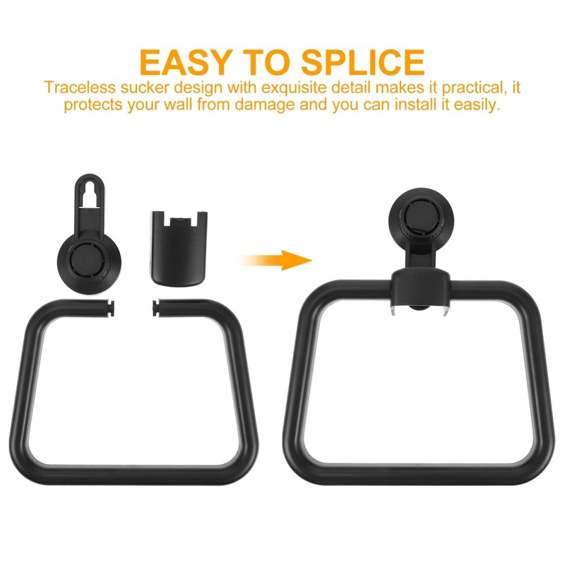 Mipcase Wall Mount Towel Rack Suction Cup Punch- Towel Holder