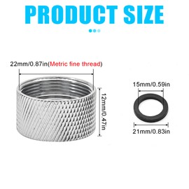 2 Pcs Faucet Aerator Adapter Kitchen Sink Faucet Adapter Accessories for Garden Hoses, Water Filters, Faucets, Female 22mm to Female 22mm Adapter