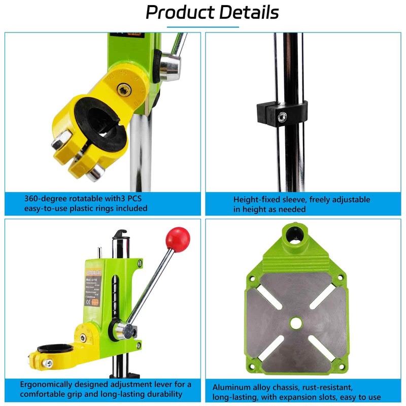 AeKeatDa Floor Drill Press Stand for Hand Drill, 90 Degree
