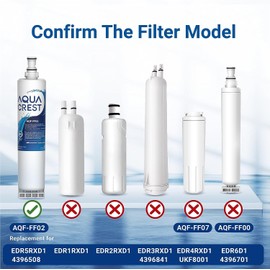 AQUA CREST 4396508 Fridge Water Filter, Compatible with Whirlpool 4396508, 4396510, Hotpoint, SBS002, SBS004, SBS200, S20BRS, EDR5RXD1, 481281729632 (1)
