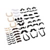 ANGGREK Juego de Bigotes Falsos, 51PCS Bigotes Falsos Pelusa Pasteable