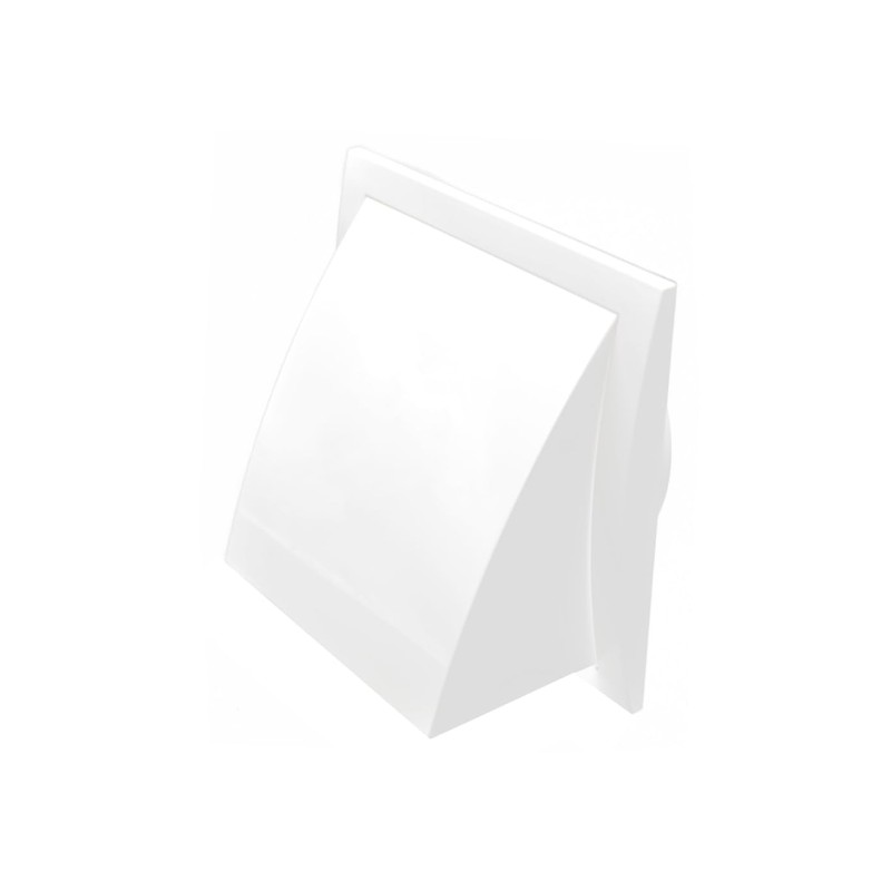 H&C VENT Rectangular Ventilation Grille with Backflow Flap, Plastic Weather