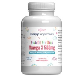 High Strength & Pure Omega 3 500mg for Kids | for Ages 5-14 Years | 360 Capsules in Total | Manufactured in The UK